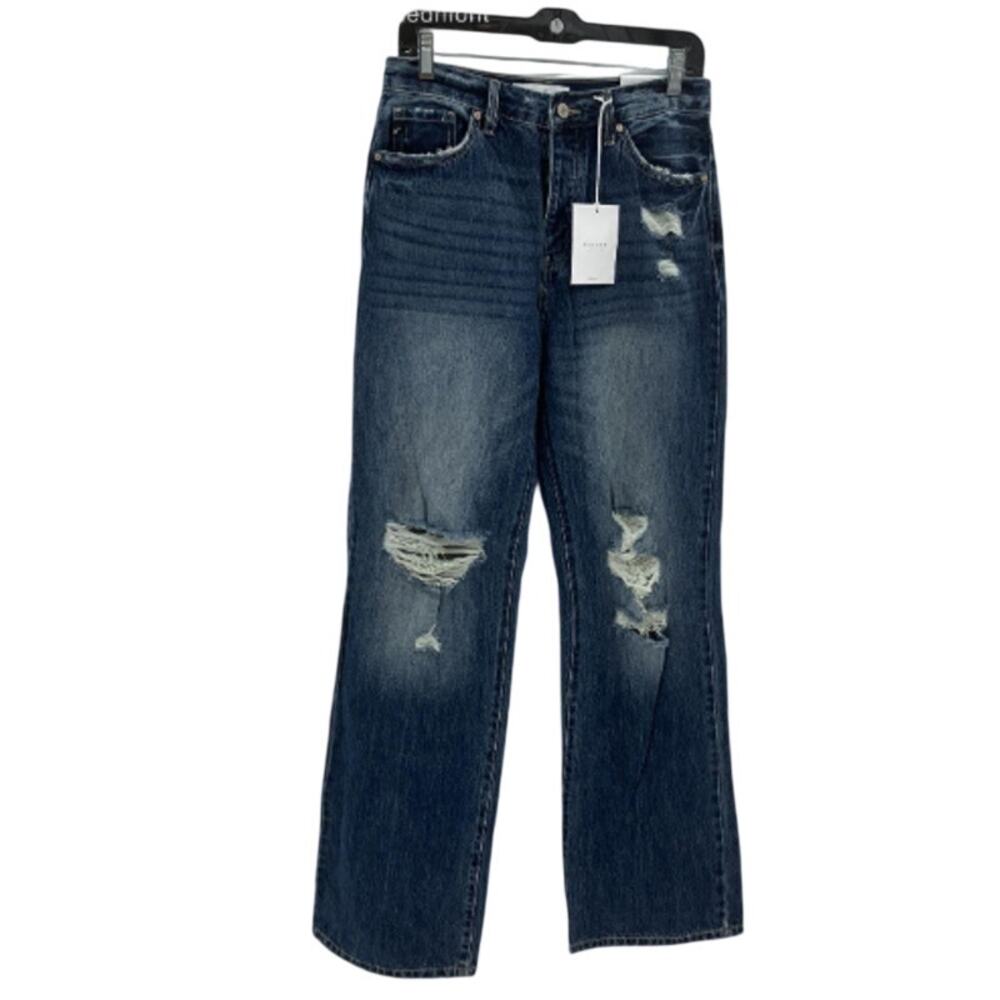 KanCan Dark Wash Distressed Blue Jeans Women's Size 7/27 NWT